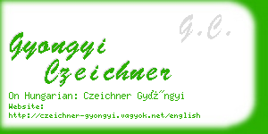 gyongyi czeichner business card